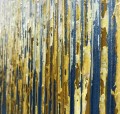 blaue goldene Regenwasser Wanddekor Detailbeschaffenheit